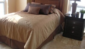 Custom Bedding and Headboard 